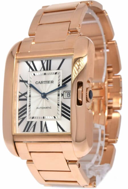 Cartier Tank Anglaise 18k Rose Gold Large Mens Watch Box/Papers W5310002 3504