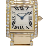 Cartier Tank Francaise Small 18k Yellow Gold Diamond Ladies Watch 2385