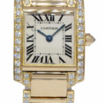 Cartier Tank Francaise Small 18k Yellow Gold Diamond Ladies Watch 2385