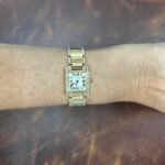 Cartier Tank Francaise Small 18k Yellow Gold Diamond Ladies Watch 2385