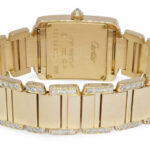 Cartier Tank Francaise Small 18k Yellow Gold Diamond Ladies Watch 2385