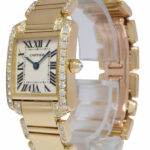 Cartier Tank Francaise Small 18k Yellow Gold Diamond Ladies Watch 2385