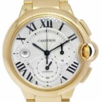 Cartier Ballon Bleu XL 44mm Chronograph 18k Yellow Gold Mens Watch W6920008 3106