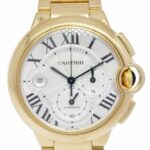 Cartier Ballon Bleu XL 44mm Chronograph 18k Yellow Gold Mens Watch W6920008 3106