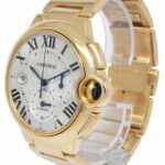 Cartier Ballon Bleu XL 44mm Chronograph 18k Yellow Gold Mens Watch W6920008 3106