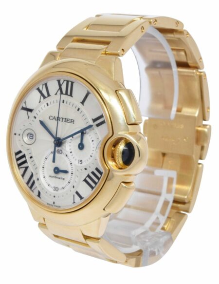 Cartier Ballon Bleu XL 44mm Chronograph 18k Yellow Gold Mens Watch W6920008 3106