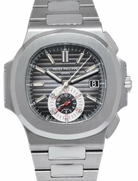 Patek Philippe Nautilus 5980 Chronograph Black Dial Watch w/Archive '11 5980/1A