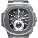 Patek Philippe Nautilus 5980 Chronograph Black Dial Watch w/Archive '11 5980/1A