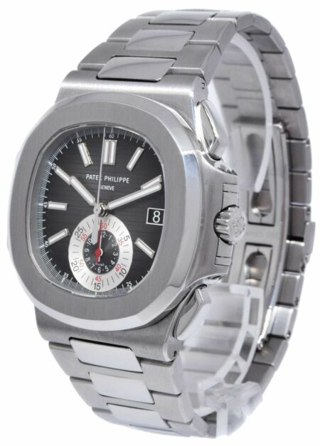 Patek Philippe Nautilus 5980 Chronograph Black Dial Watch w/Archive '11 5980/1A