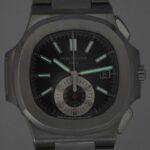 Patek Philippe Nautilus 5980 Chronograph Black Dial Watch w/Archive '11 5980/1A