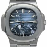 Patek Philippe Nautilus Complication S. Steel Blue DIal Watch B/P '14 5712/1A