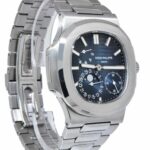 Patek Philippe Nautilus Complication S. Steel Blue DIal Watch B/P '14 5712/1A