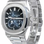 Patek Philippe Nautilus Complication S. Steel Blue DIal Watch B/P '14 5712/1A