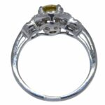 0.87ct Ladies Diamond Ring 18k White Gold Size 4.5