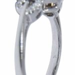 0.87ct Ladies Diamond Ring 18k White Gold Size 4.5