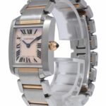 Cartier Tank Francaise Small 18k Rose Gold/Steel Pink MOP Dial Ladies Watch 2384