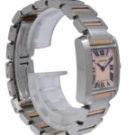 Cartier Tank Francaise Small 18k Rose Gold/Steel Pink MOP Dial Ladies Watch 2384