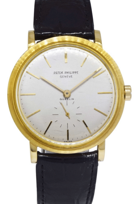 Patek Philippe 3429 Gubelin 18K Yellow Gold Mens Watch 3429J DOUBLE SIGNED