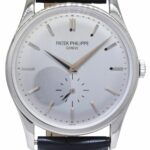 Patek Philippe 5196 Calatrava 18k White Gold Mens 37mm Manual Watch 5196G