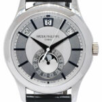 Patek Philippe Annual Calendar 5205 18k White Gold Silver/Gray Dial Watch 5205G