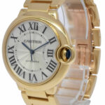 Cartier Ballon Bleu 36mm 18k Yellow Gold Silver Dial Auto Watch WGBB0011  3002