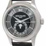 Patek Philippe Annual Calendar 5205 18k White Gold Black/Gray Dial Watch 5205G