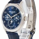 Patek Philippe Perpetual Calendar White Gold Blue Dial Mens 39mm Watch B/P 5327g