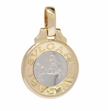 Bvlgari Sagittarius 18k Yellow 
White Gold Horoscope Zodiac Pendant Charm