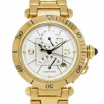 Cartier Pasha Power Reserve GMT 18k Yellow Gold Mens 38mm Watch W3014456 2395