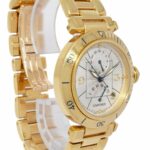 Cartier Pasha Power Reserve GMT 18k Yellow Gold Mens 38mm Watch W3014456 2395