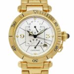 Cartier Pasha Power Reserve GMT 18k Yellow Gold Mens 38mm Watch W3014456 2395