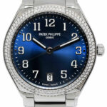 Patek Philippe Twenty~4 Steel Blue Dial Diamond Ladies Auto NEW 7300/1200A-001