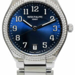 Patek Philippe Twenty~4 Steel Blue Dial Diamond Ladies Auto NEW 7300/1200A-001