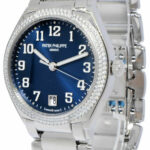 Patek Philippe Twenty~4 Steel Blue Dial Diamond Ladies Auto NEW 7300/1200A-001