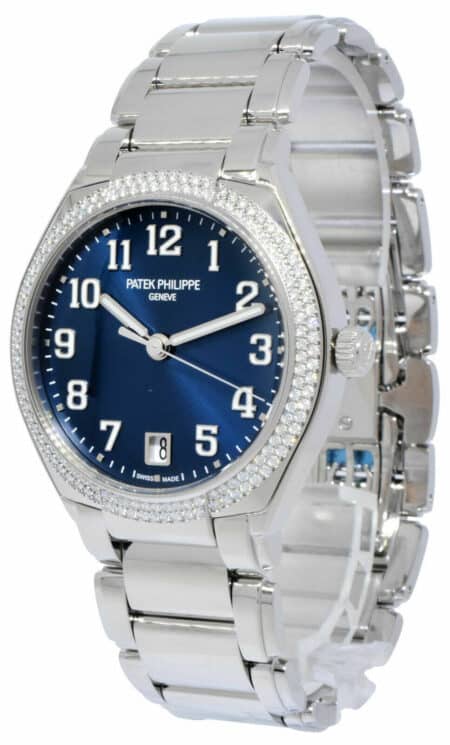 Patek Philippe Twenty~4 Steel Blue Dial Diamond Ladies Auto NEW 7300/1200A-001