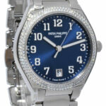 Patek Philippe Twenty~4 Steel Blue Dial Diamond Ladies Auto NEW 7300/1200A-001