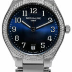 Patek Philippe Twenty~4 Steel Blue Dial Diamond Ladies Auto NEW 7300/1200A-001