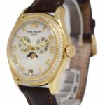 Patek Philippe Annual Calendar 18k Yellow Gold MOP Diamond 37mm Watch + 4936J