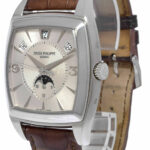 Patek Philippe Mens Gondolo Calendario 18k WG Automatic Watch Papers '06 5135G