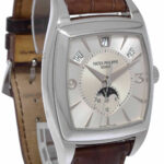 Patek Philippe Mens Gondolo Calendario 18k WG Automatic Watch Papers '06 5135G