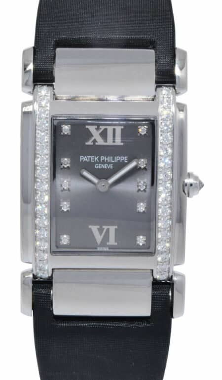 Patek Philippe Twenty~4 18k White Gold Diamond Ladies Watch 24 B/P '06 4920G-001