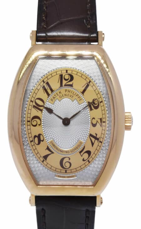 Patek Philippe 5098 Chronometro Gondolo 18K RG Silver Dial Watch B/P '13 5098R