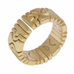 Bvlgari Parentesi 18k Yellow Gold Band Ring Size 5.75 Open Design