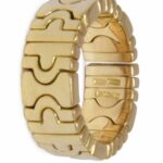 Bvlgari Parentesi 18k Yellow Gold Band Ring Size 5.75 Open Design