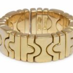 Bvlgari Parentesi 18k Yellow Gold Band Ring Size 5.75 Open Design