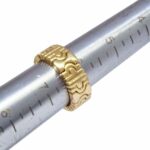 Bvlgari Parentesi 18k Yellow Gold Band Ring Size 5.75 Open Design