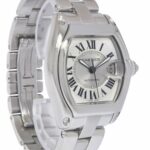 Cartier Roadster Stainless Steel Silver Roman Dial Mens Automatic Watch 2510