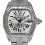 Cartier Roadster Stainless Steel Silver Roman Dial Mens Automatic Watch 2510