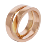 Cartier Nouvelle Vague 18k Rose Gold Crossover Band Ring Size 51