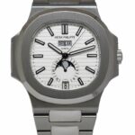 Patek Philippe Nautilus Steel Annual Calendar White Dial Watch B/P '17 5726/1A